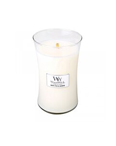 WoodWick Large Candle White Tea & Jasmine